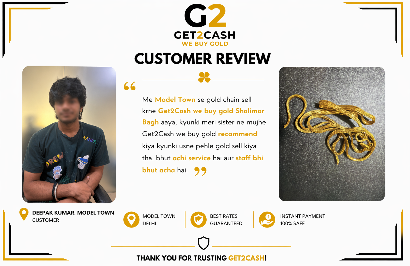 Sell Gold in Paschim Vihar